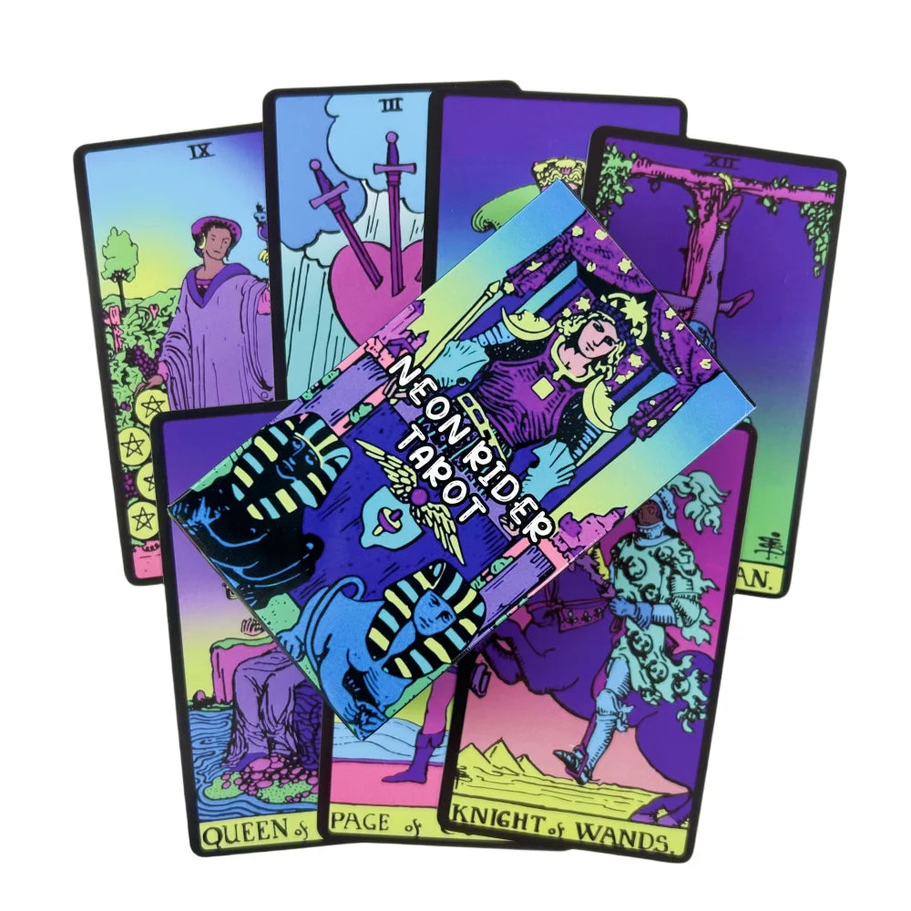 Pink Rider Tarot Cards Game for Beginners Divination Deck English Versions Edition Oracle Board Playing Table Game For Party