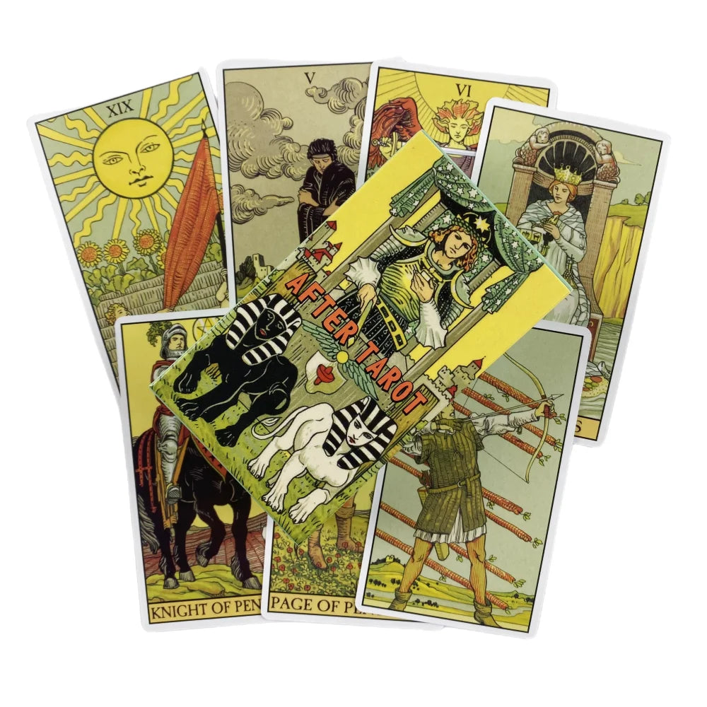 Pink Rider Tarot Cards Game for Beginners Divination Deck English Versions Edition Oracle Board Playing Table Game For Party