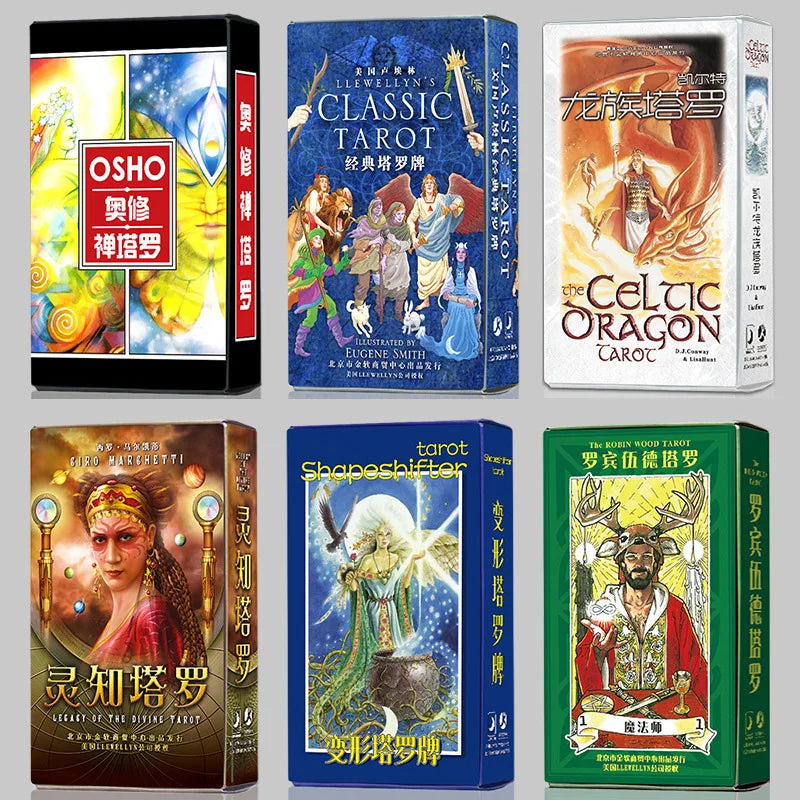 Tarot Series  Divination Cards Game 12*7cm Paper Cards Chinese/English Version Family/Friends Party Game