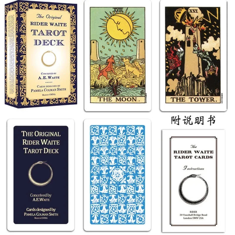 Tarot Series  Divination Cards Game 12*7cm Paper Cards Chinese/English Version Family/Friends Party Game